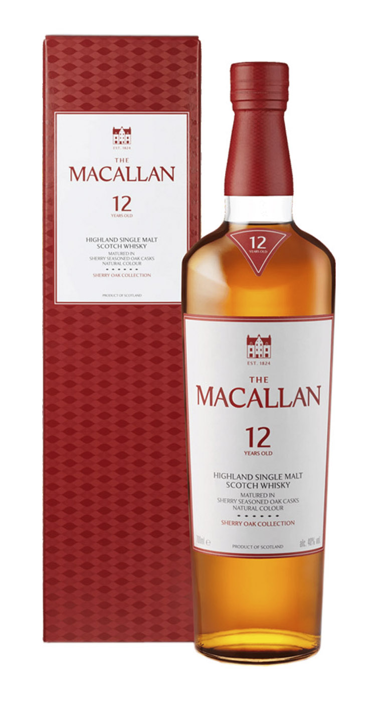 Виски Macallan, Sherry Cask Matured 12 Years Old, в подарочной упаковке