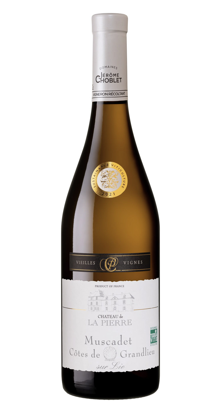 Вино Chateau de la Pierre, Muscadet, Cotes de Grandlieu Sur Lie, Loire