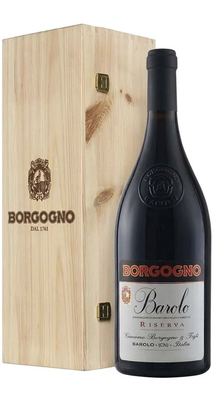 Вино Borgogno, Barolo Riserva DOCG, 2015, в деревянной коробке